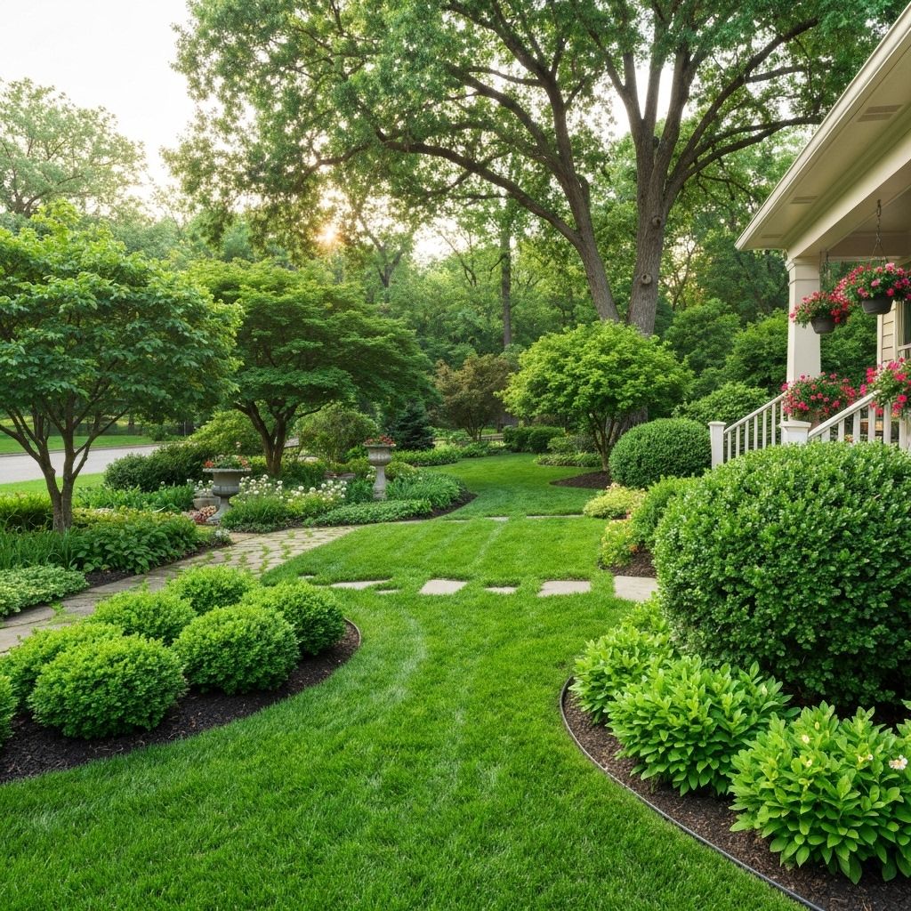 Lush Front Yard - Residential landscaping project